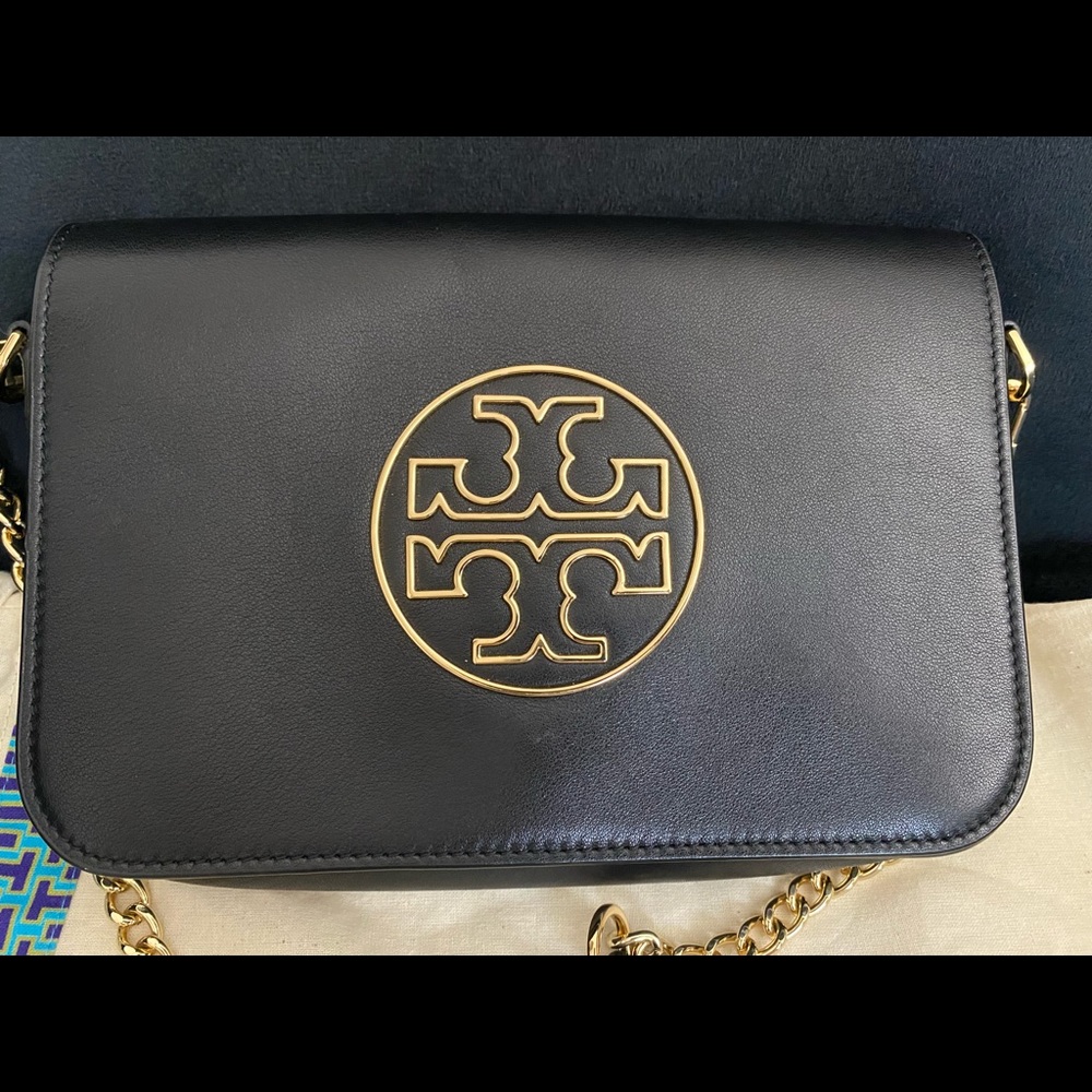 Tory Burch black leather crossbody